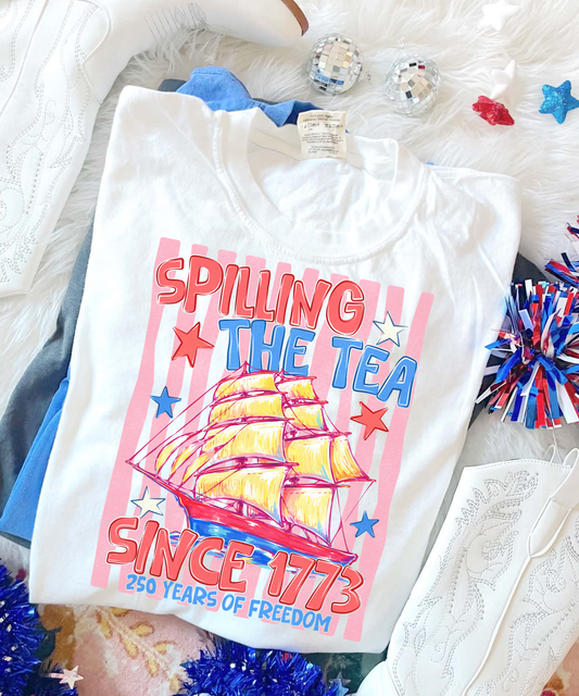 Spilling The Tea Shirt, 4th of July Shirt