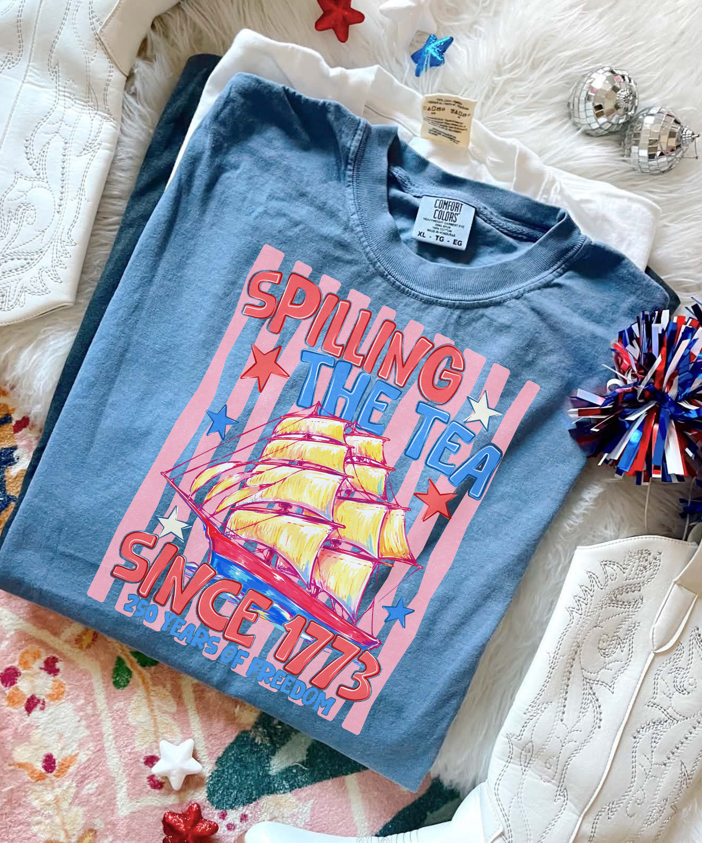 Spilling The Tea Shirt, 4th of July Shirt