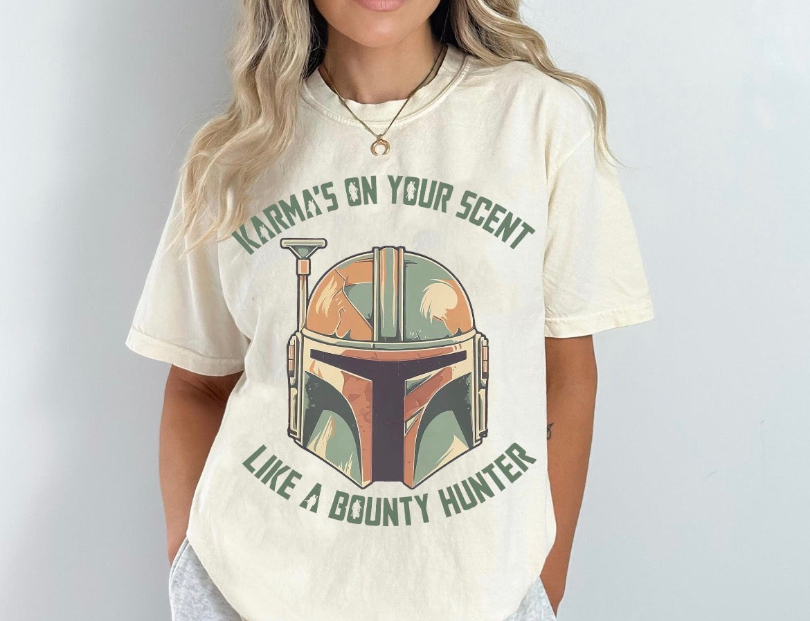 Karma’s On Your Scent Like a Bounty Hunter Shirt, Taylor Swift Lyrics, Disney World Vacation, Star Wars Shirt