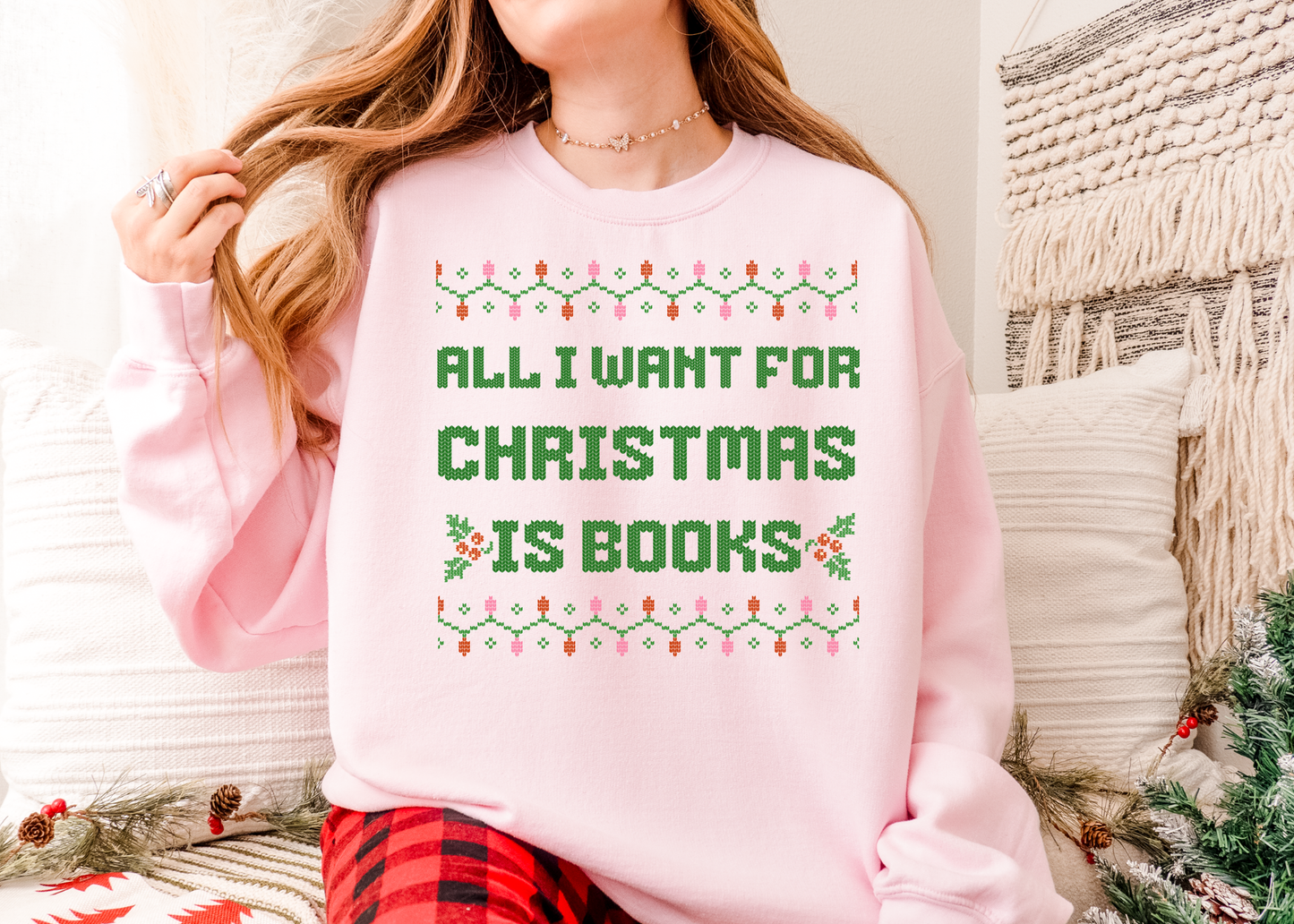 All I Want For Christmas is Books Shirt, Bookish Shirt, Bookworm Shirt, Reader Shirt, Bookworm Gift, Varsity Bookworm Shirt