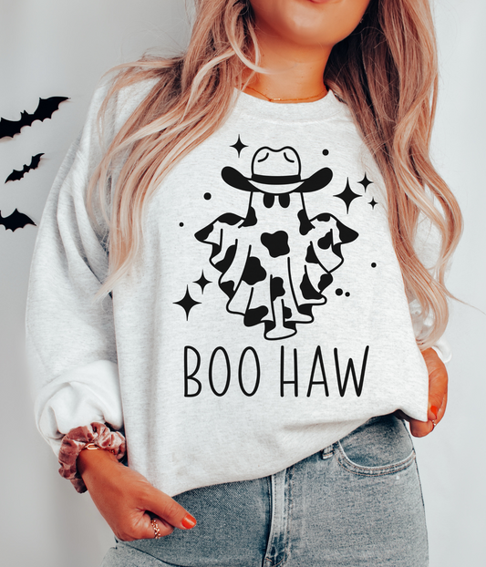 Boo Haw Sweatshirt, Cowboy Ghost Shirt, Cowgirl Ghost, Halloween Sweatshirt, Boo Haw Ghost Shirt, Halloween Shirt, Fall Shirt, Country Ghost