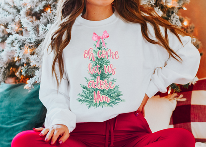 Oh Come Let Us Adore Him Shirt, Christmas Shirt, Bookworm Shirt, Reader Shirt, Bookworm Gift, Varsity Bookworm Shirt