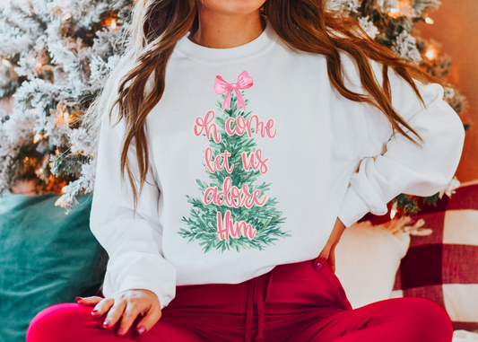 Oh Come Let Us Adore Him Shirt, Christmas Shirt, Bookworm Shirt, Reader Shirt, Bookworm Gift, Varsity Bookworm Shirt