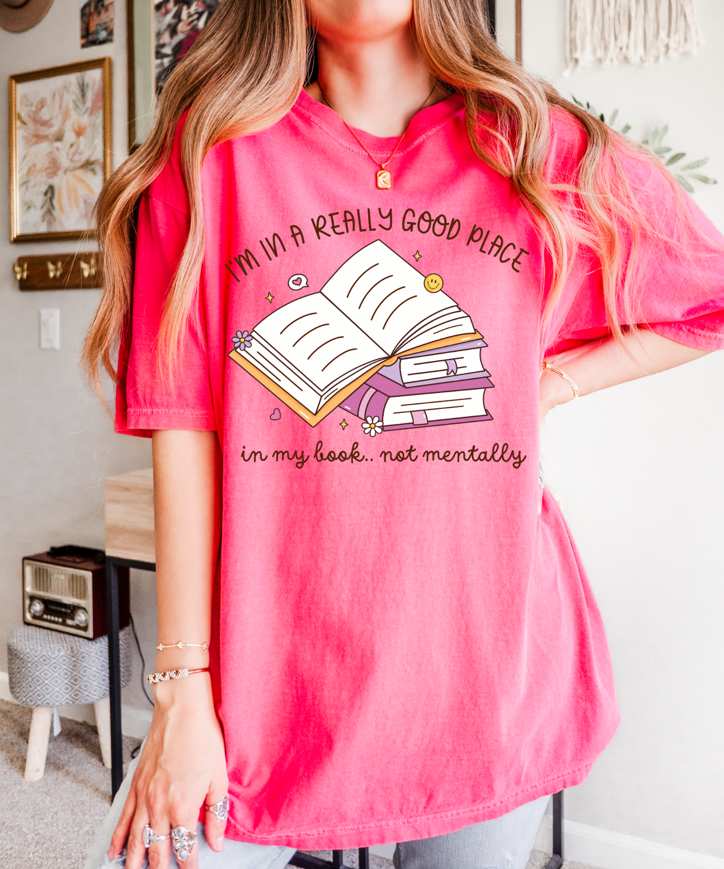 I'm in a Really Good Place in My Book Shirt, Bookworm Shirt, Bookish Shirt, Bookish Gift, Bookworm Gift, Booktok Shirt, Book Lover Gifts