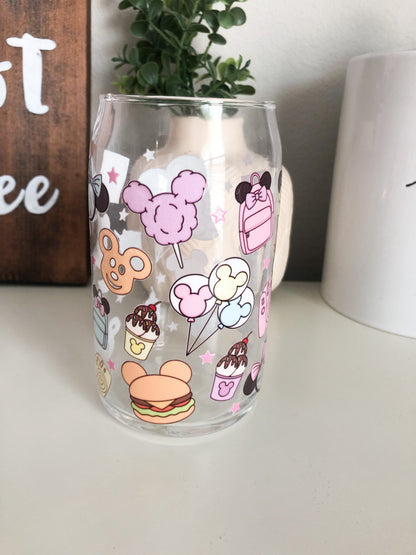 Overstimulated Moms Club Coffee Glass, Mom Iced Coffee Glass, DTF Beer Can Glass, Iced Coffee Glass, Mama Gifts, Mama Coffee Cup