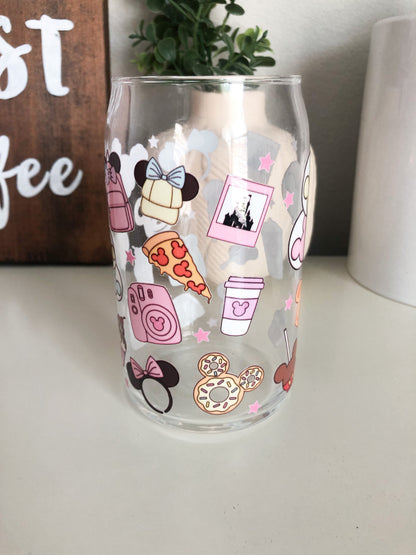 Overstimulated Moms Club Coffee Glass, Mom Iced Coffee Glass, DTF Beer Can Glass, Iced Coffee Glass, Mama Gifts, Mama Coffee Cup