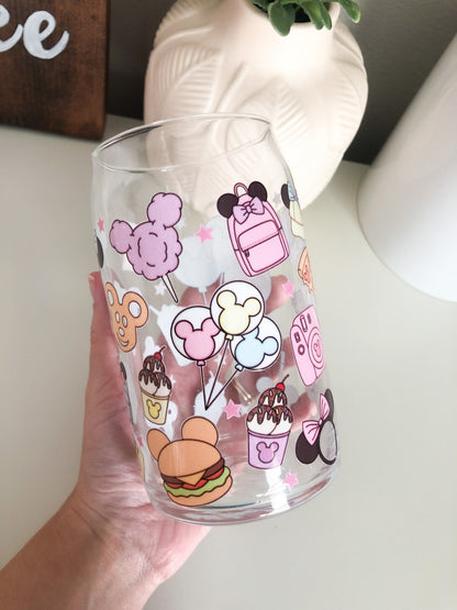 Overstimulated Moms Club Coffee Glass, Mom Iced Coffee Glass, DTF Beer Can Glass, Iced Coffee Glass, Mama Gifts, Mama Coffee Cup