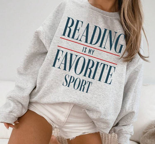 Reading is my Favorite Sport Shirt, Bookish Shirt, Bookworm Shirt, Reader Shirt, Bookworm Gift, Varsity Bookworm Shirt