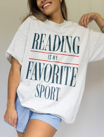 Reading is my Favorite Sport Shirt, Bookish Shirt, Bookworm Shirt, Reader Shirt, Bookworm Gift, Varsity Bookworm Shirt