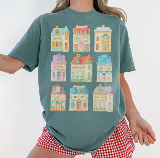 Lennox Spice Village Shirt, Antique Shirt, Thrift Shirt, Reader Shirt, Bookworm Gift, Varsity Bookworm Shirt