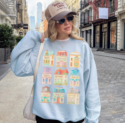 Lennox Spice Village Shirt, Antique Shirt, Thrift Shirt, Reader Shirt, Bookworm Gift, Varsity Bookworm Shirt