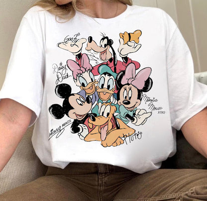 Mickey and Friends Autograph Shirt, Disney World Shirt