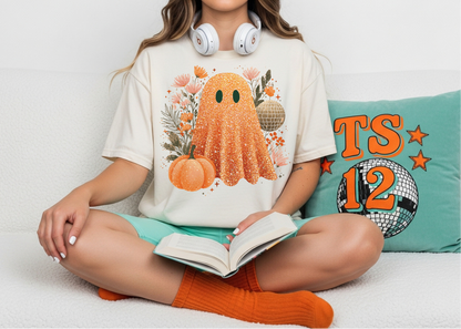 Orange Glitter Ghost Shirt, Taylor Swift Halloween Shirt