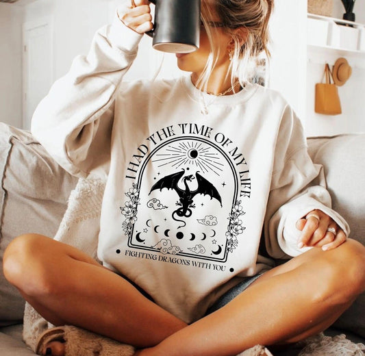 I Had the Time of My Life Fighting Dragons With You Shirt, Taylor Swift Lyrics, Fourth Wing Shirt