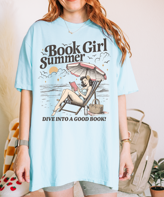 Book Girl Summer Shirt, Bookworm Shirt, Reader Shirt, Summer Reading Shirt