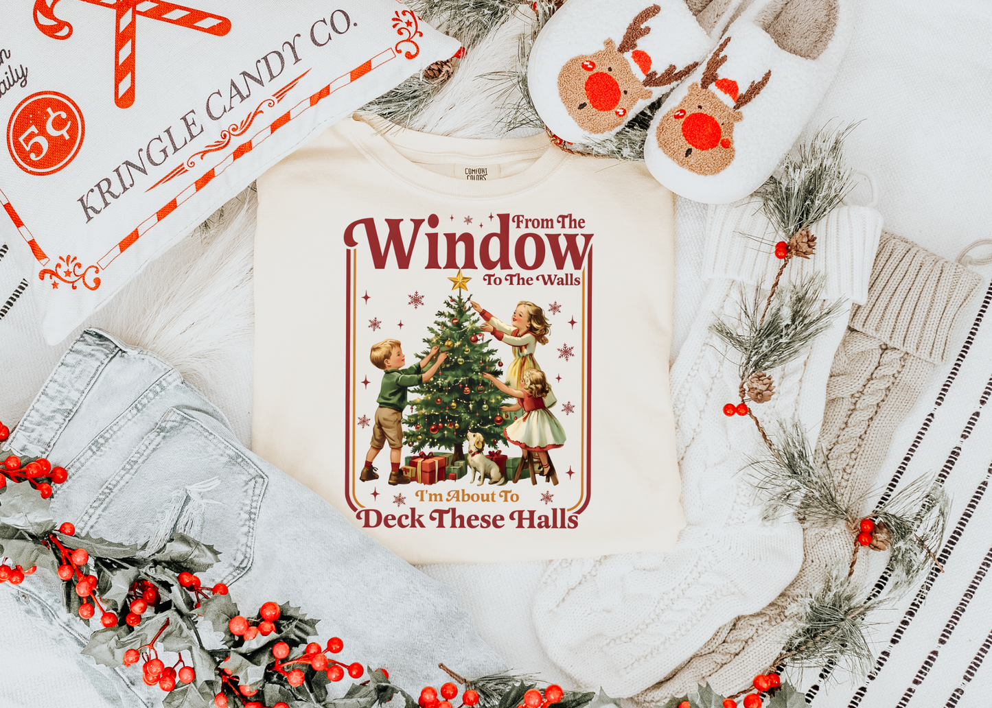 About To Deck These Halls Shirt, Bookish Shirt, Bookworm Shirt, Reader Shirt, Bookworm Gift, Varsity Bookworm Shirt