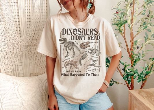 Dinosaurs Didn't Read Shirt, Bookworm Shirt, Reader Shirt, Summer Reading Shirt