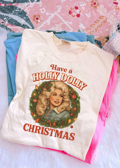 Holly Dolly Christmas Shirt, Disney Shirt, Bookworm Shirt, Reader Shirt, Bookworm Gift, Varsity Bookworm Shirt