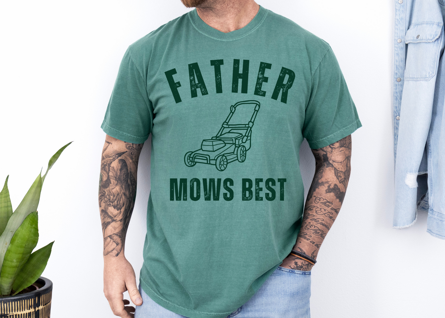 Father Mows Best Shirt, Dad Shirt, Father's Day Shirt, Bookworm Gift, Varsity Bookworm Shirt