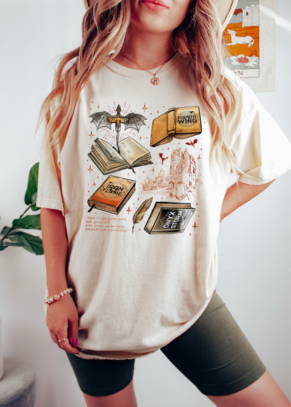 Fourth Wing Shirt, Dragon Squad Book Shirt, Bookish Shirt, Bookish Fantasy Shirt, Romantasy Shirt, Bookworm Gift, FW Shirt, Dragon Rider Shirt, Fantasy Reader