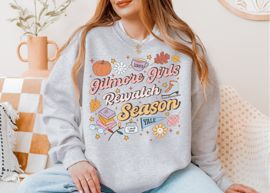 Gilmore Girls Rewatch Season Shirt, Gilmore Girls Shirt, Bookworm Shirt, Reader Shirt, Bookworm Gift, Varsity Bookworm Shirt