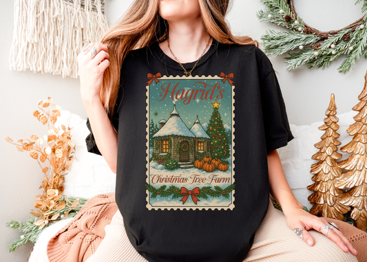 Hagrid's Christmas Tree Farm  Shirt, Harry Potter Shirt, Bookworm Shirt, Reader Shirt, Bookworm Gift, Varsity Bookworm Shirt