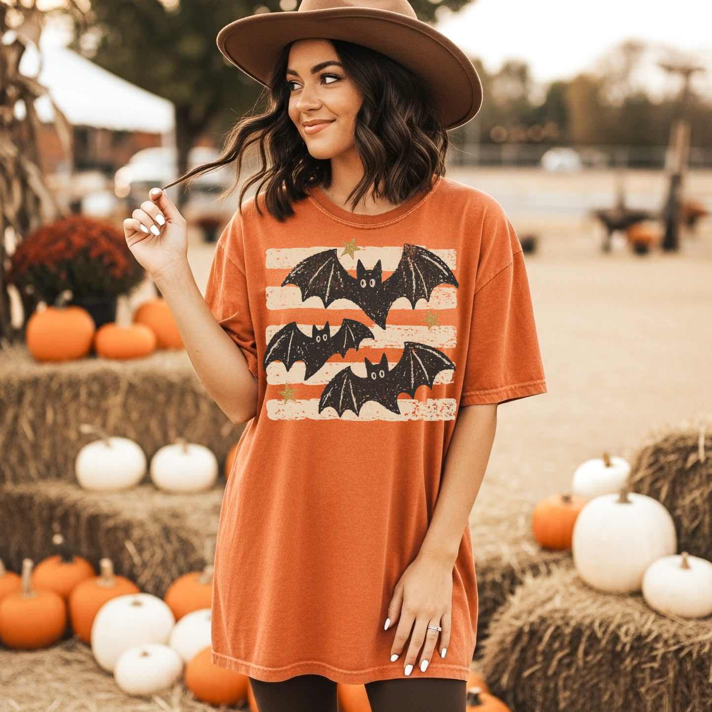 Bats Stripe Shirt, Halloween Shirt, Trendy Halloween