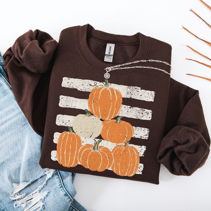 Pumpkin Stripe Shirt, Halloween Shirt, Trendy Halloween