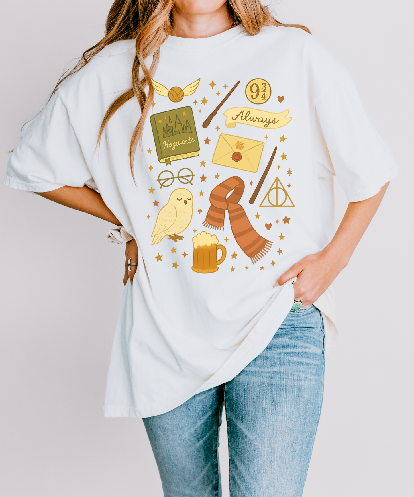 Harry Potter Doodle Shirt, Harry Potter Shirt, Bookworm Shirt, Reader Shirt, Bookworm Gift, Varsity Bookworm Shirt