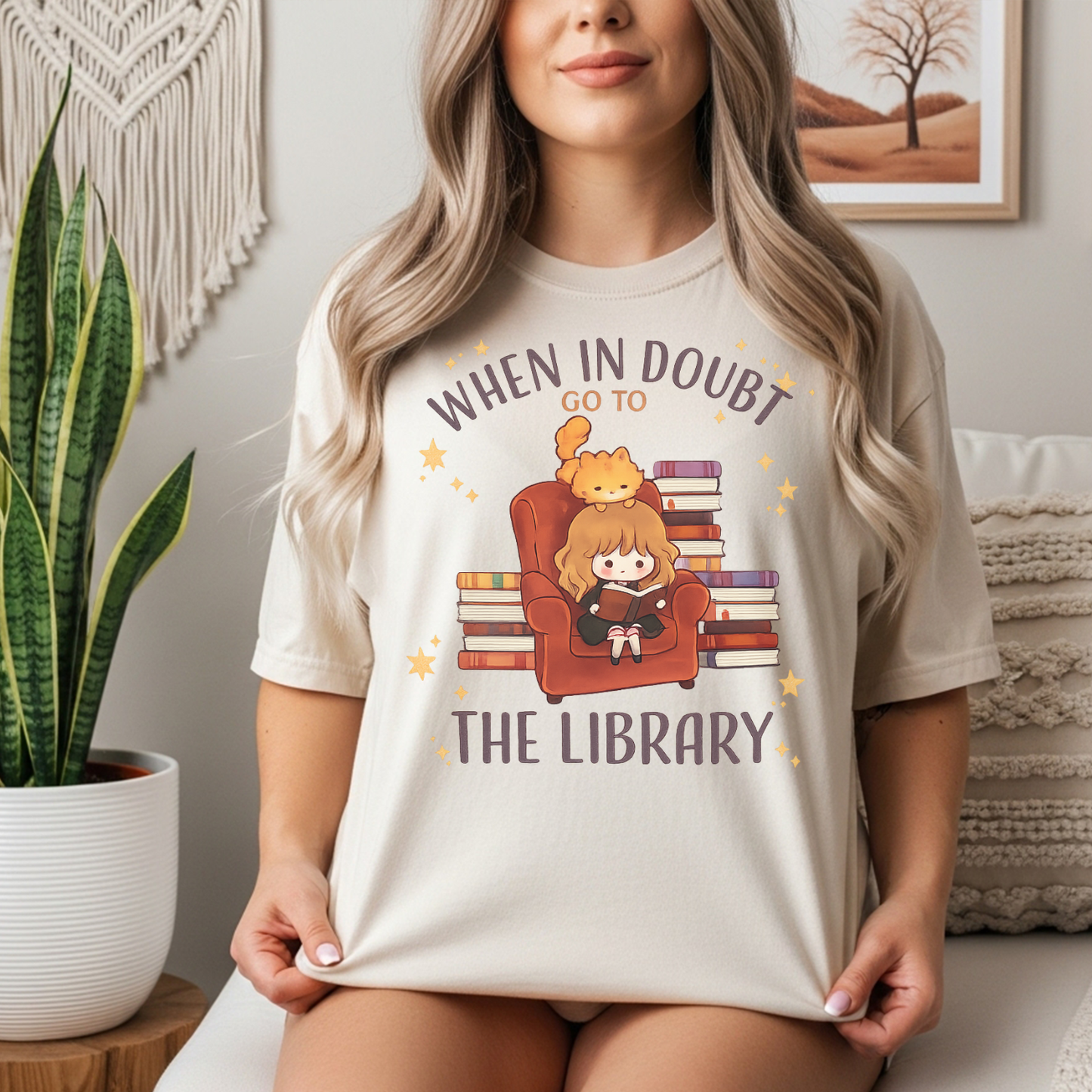 When In Doubt Go To The Library Shirt, Harry Potter Shirt, Bookworm Shirt, Reader Shirt, Bookworm Gift