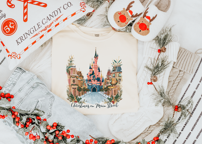 Christmas on Main Street Shirt, Disney Christmas Shirt, Bookworm Shirt, Reader Shirt, Bookworm Gift, Varsity Bookworm Shirt