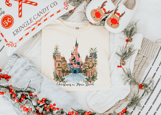 Christmas on Main Street Shirt, Disney Christmas Shirt, Bookworm Shirt, Reader Shirt, Bookworm Gift, Varsity Bookworm Shirt