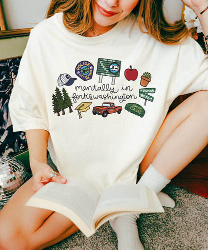 Mentally in Forks Shirt, Hoa Hoa Hoa TShirt, Stephanie Meyer, Bookish Gift, Bookworm Gifts, TITSOAK, La Push Beach (Copy)