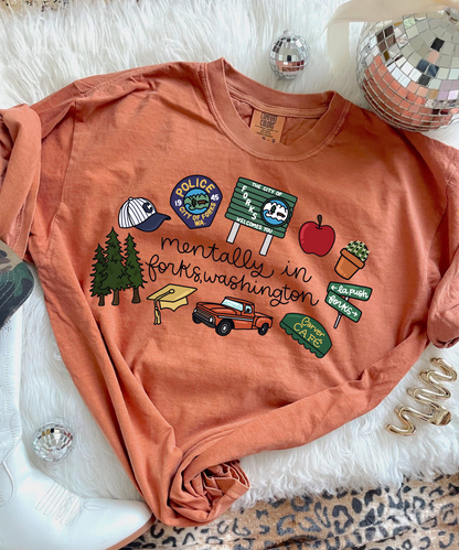 Mentally in Forks Shirt, Hoa Hoa Hoa TShirt, Stephanie Meyer, Bookish Gift, Bookworm Gifts, TITSOAK, La Push Beach (Copy)