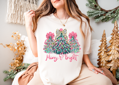 Merry and Bright Shirt, Pink Christmas Shirt, Bookworm Shirt, Reader Shirt, Bookworm Gift, Varsity Bookworm Shirt