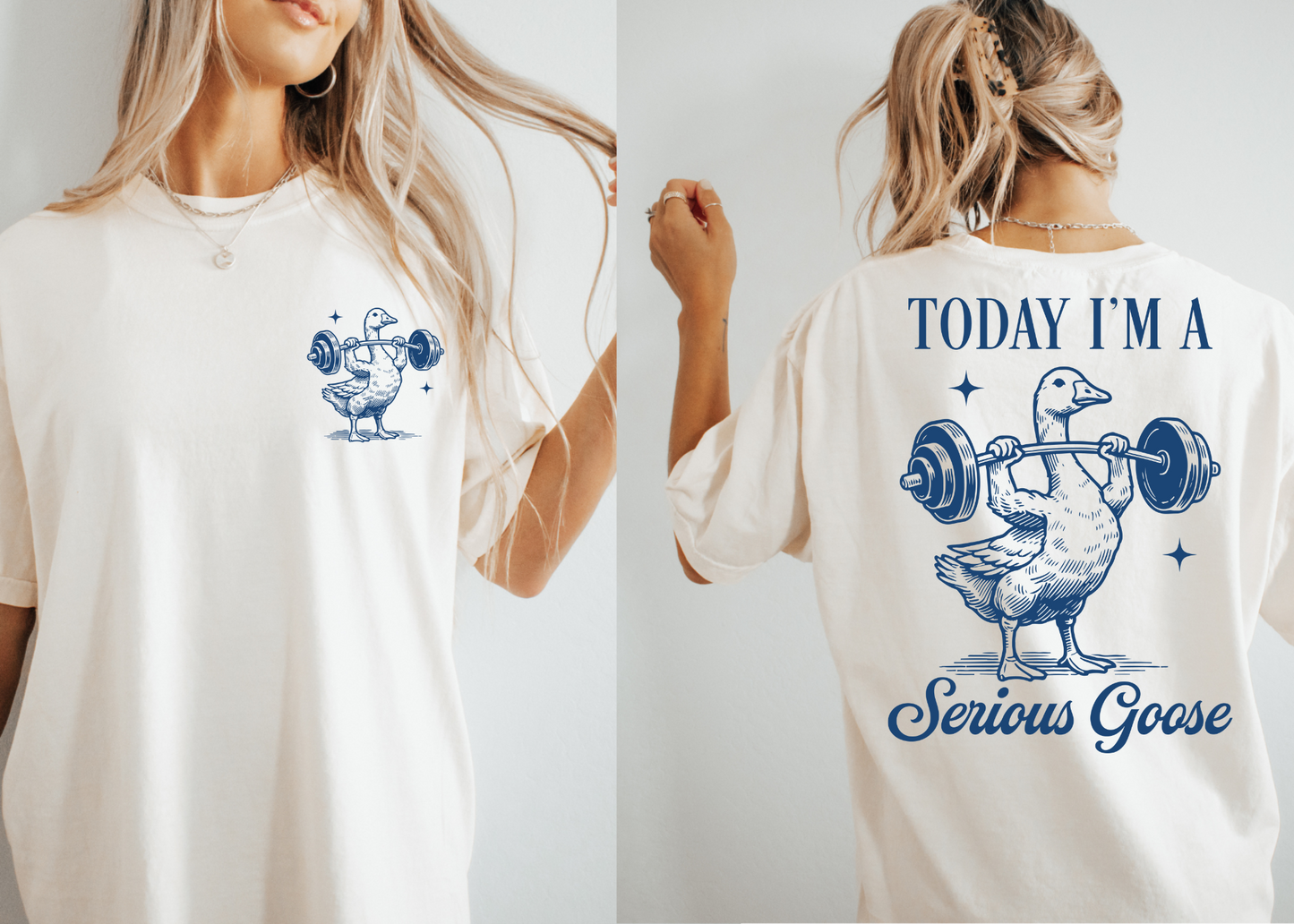 Serious Goose Shirt, Silly Goose Shirt, Work Out Shirt, Bookworm Gift, Varsity Bookworm Shirt