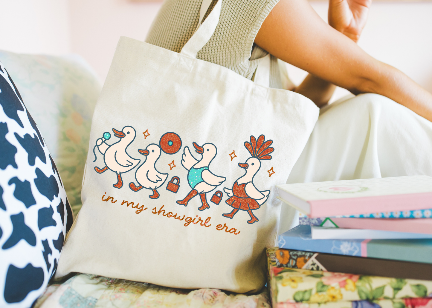 In My Showgirl Era Goose Canvas Tote Bag