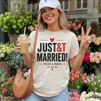 JUST&T Married Shirt, Taylor Swift Lyrics, Taylor Travis Kelce