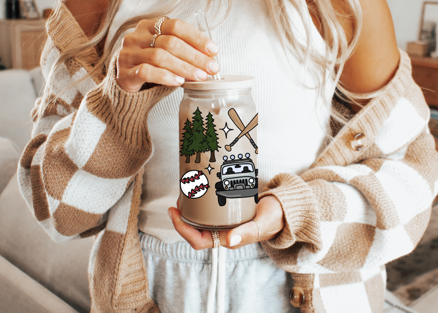 Twilight Baseball Iced Coffee Glass, Booktok Glass, Forks WA Iced Coffee Glass, Bookworm Gifts, Vampire Glass, Bookworm Cup, Daddy Cullen
