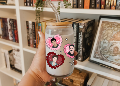 Edward Cullen Iced Coffee Glass, Booktok Glass, Forks WA Iced Coffee Glass, Bookworm Gifts, Vampire Glass, Bookworm Cup, Daddy Cullen