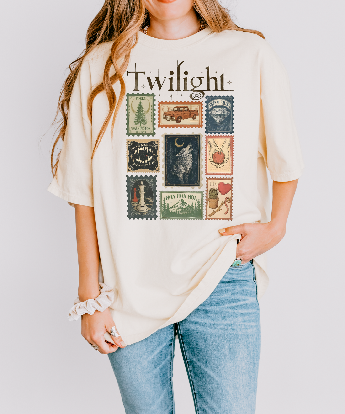 Twilight Stamps Shirt, Hoa Hoa Hoa TShirt, Stephanie Meyer, Bookish Gift, Bookworm Gifts, TITSOAK, La Push Beach (Copy) (Copy)