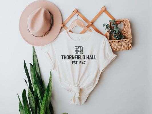 Thornfield Hall Shirt, Thornfield Hall Est 1847, Jane Eyre, Charolette Bronte Shirt, Jane Eyre Shirt, Bookish Gift, Bookworm Gift,