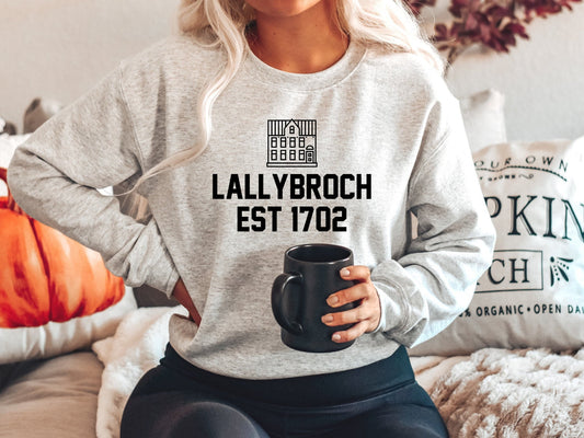 Lallybroch Sweatshirt, Lallybroch Est 1702, Outlander, Jamie Fraser Shirt, Outlander Sweatshirt, Bookish Gift, Outlander Gifts