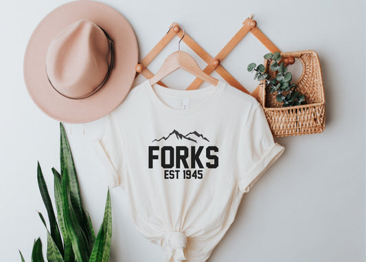 Forks Washington Shirt, Forks Est 1945, Bookish Shirt, Stephanie Meyer,  Bookish Gift, Bookworm Gift, TITSOAK