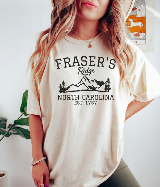 Fraser's Ridge Shirt, Fraser's Ridge Est 1767, Outlander Shirt, Jamie Fraser Shirt, Outlander T Shirt, Bookish Gift, Gifts for Bookworms